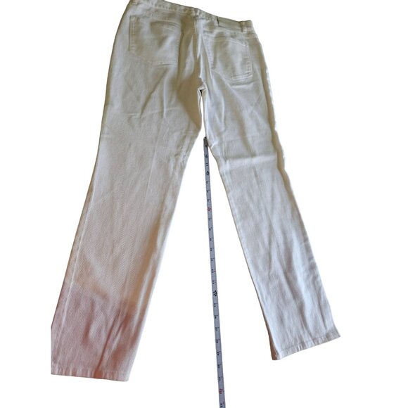 Lauren Ralph Lauren Womens Jeans Size 8 White Straight Leg Preppy Classiccore - Picture 2 of 10